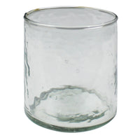 Clear textured recycled glass container from the REED LOWBALL collection at Shop Daisy
