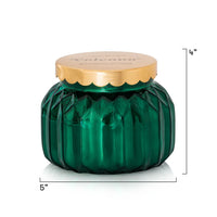 Emerald green glass candle jar with gold lid for Capri Blue Signature Royal Gem Volcano