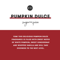 Pumpkin Dulce Tin Glimmer Mini Candle with white pumpkin, gingersnap, and vanilla scent