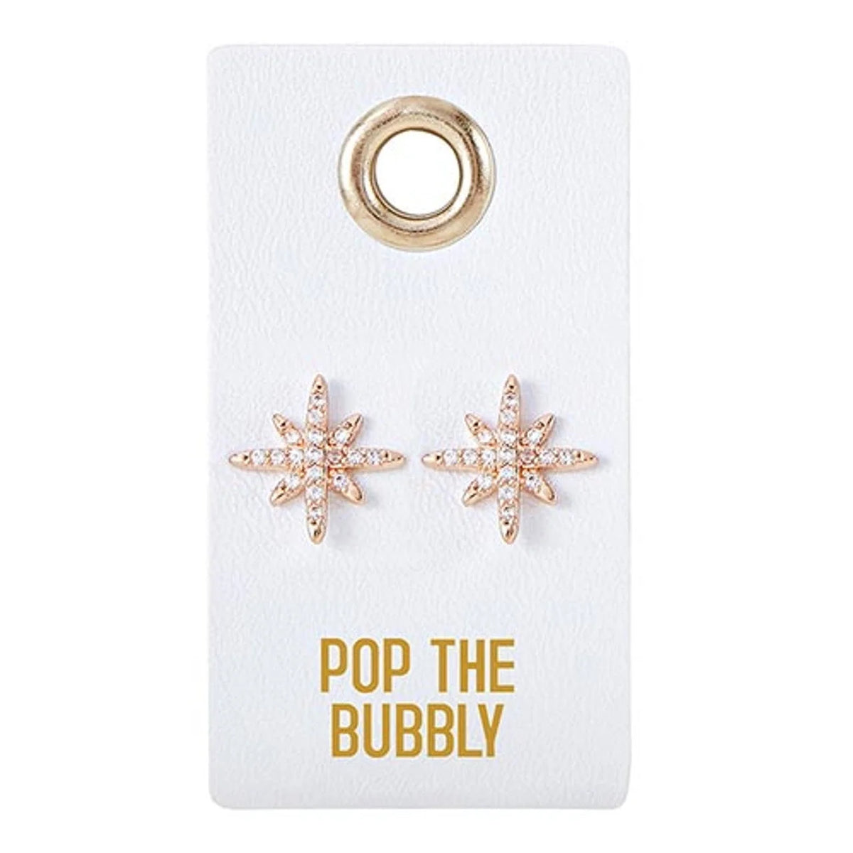 Star-shaped stud earrings from the LOVE WEDDING EARRING POP THE BUBBLY collection