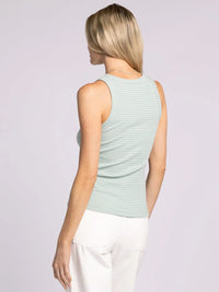 Striped ribbed tank top from the Edlin Basic Tank collection, perfect for casual wear