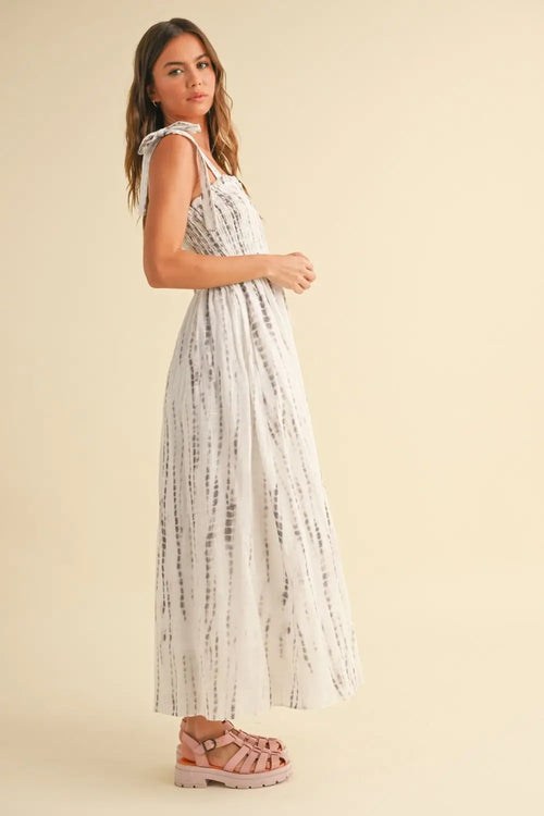 Tie-dye maxi dress perfect for womenās boho chic clothing from Shop Daisy