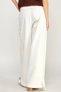 White wide-leg LOTUS STRETCH JEANS, essential for women’s boho chic clothing