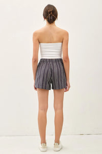 Woman’s BREEZY COTTON BLEND STRIPED SHORTS for a stylish summer look