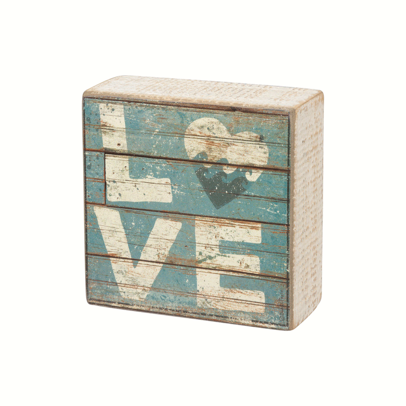 Distressed Beachy Love Box Sign - Signs & More