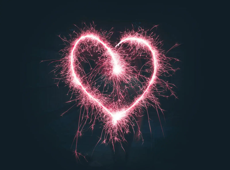 An electric pink heart.