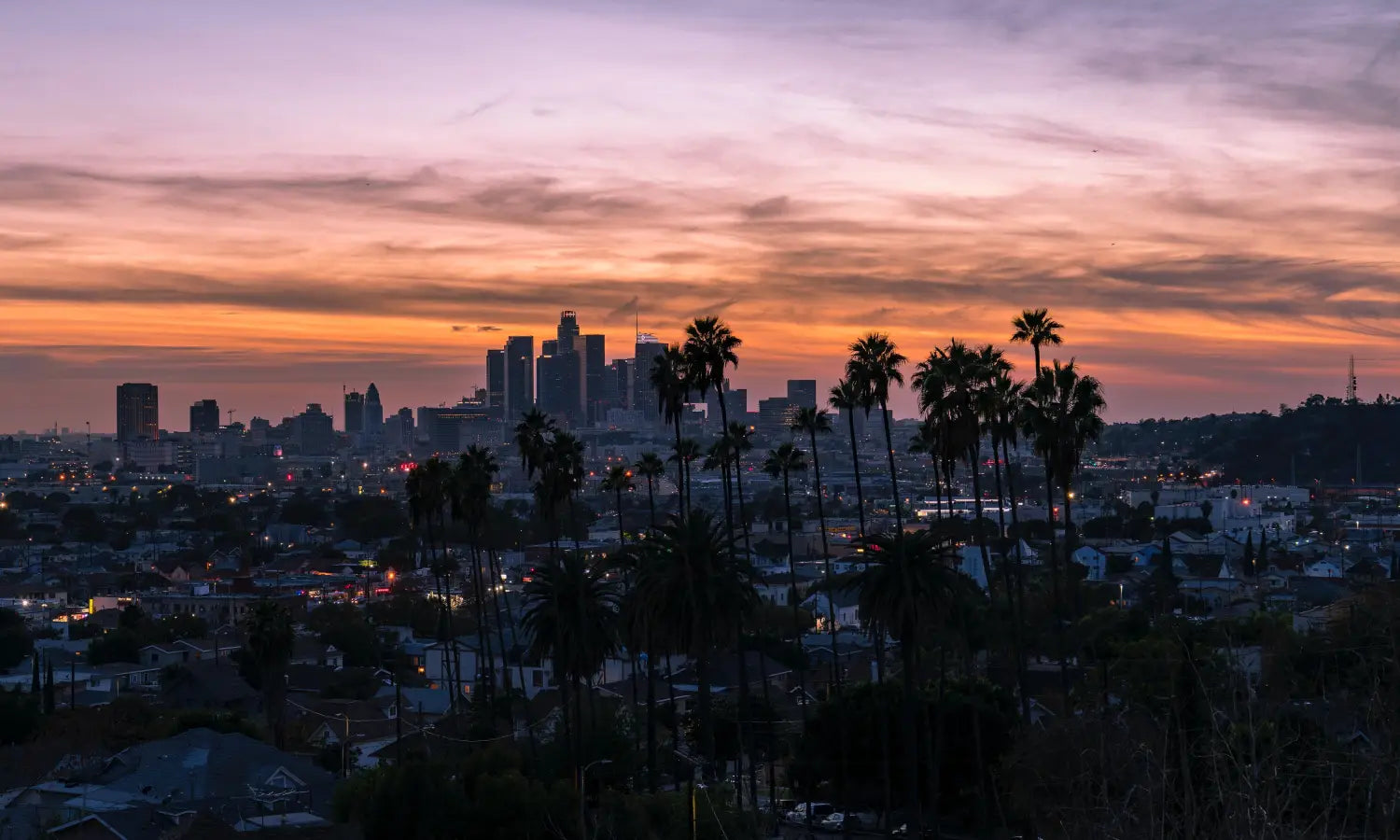 The skyline of Los Angeles