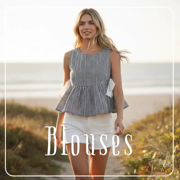 Dark loose-fitting women blouse with short sleeves and v-neck from Trendy Bohemian collection.