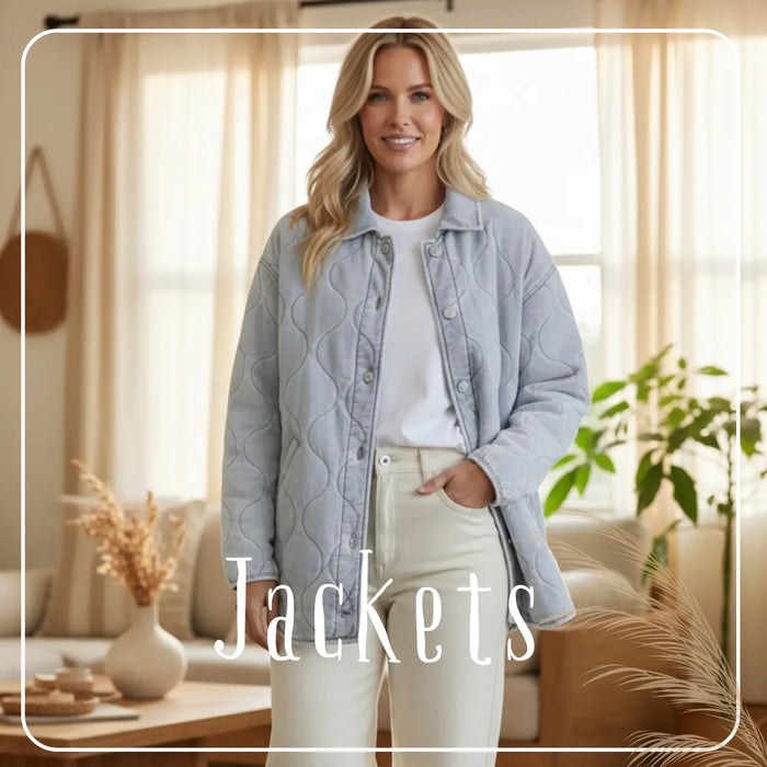 Beige corduroy boho jacket for women with button closure and pockets