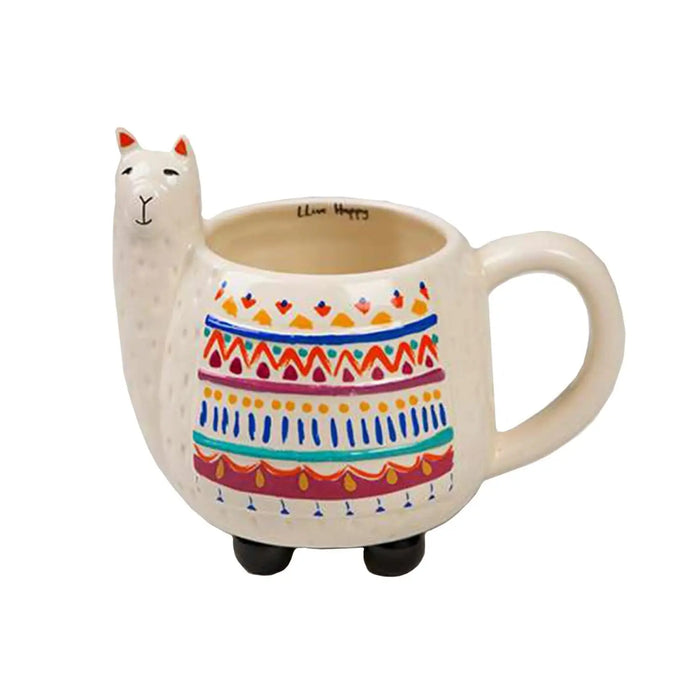 Colorful llama ceramic mug from Daisy Lane, ideal for Mugs & Kitchen Accessories.
