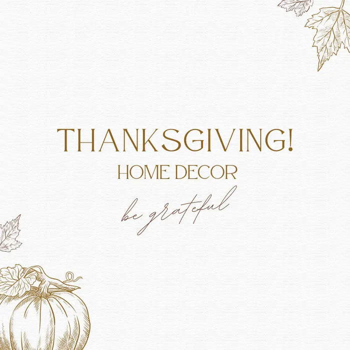 Gold Pumpkin Home Decor with Leaves and Vines for Thanksgiving