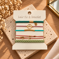 HAIR TIE AND BRACELET SET