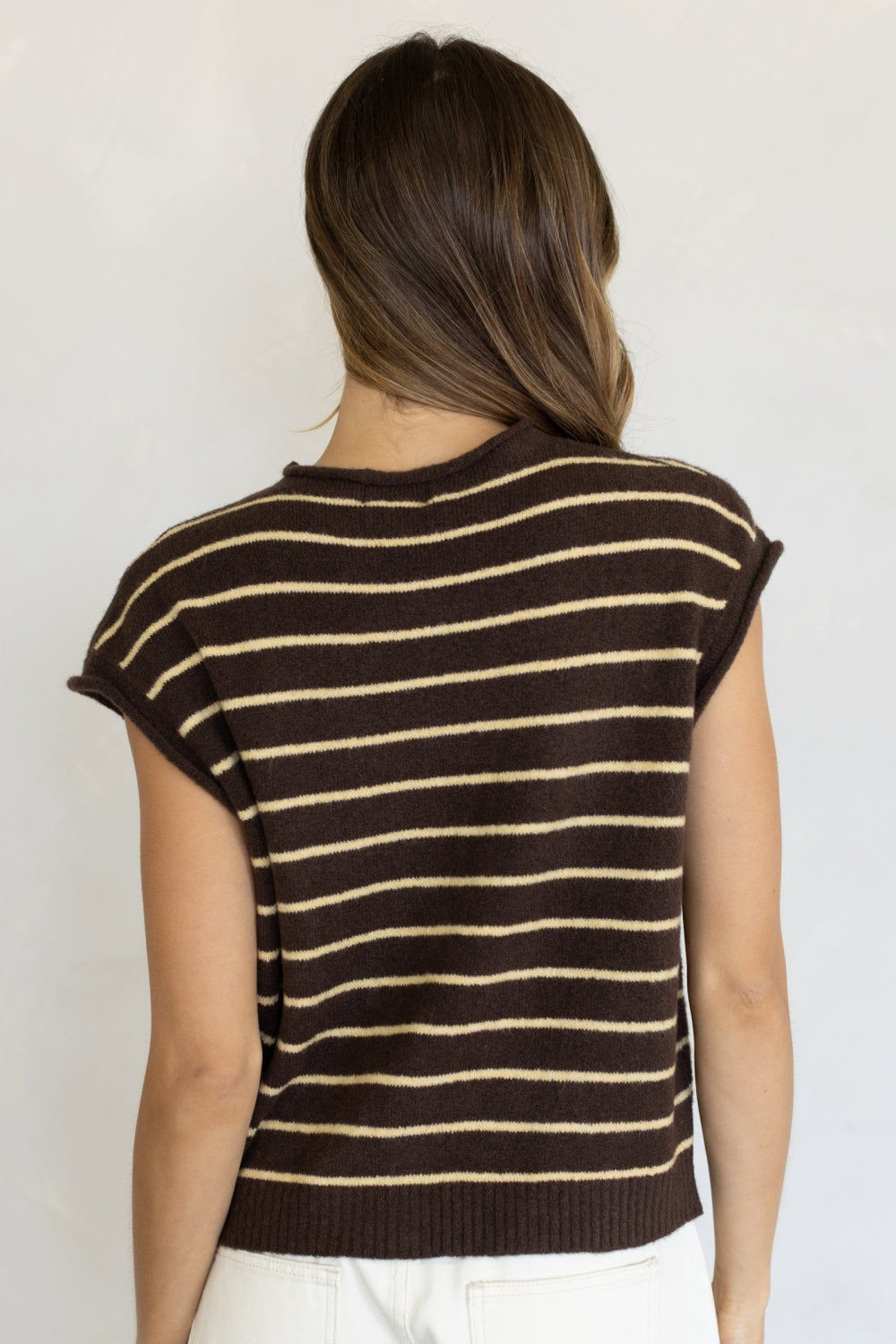 CABANA STRIPE PIPER VEST CARDIGAN