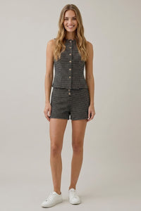 TEXTURED STRIPE VEST TOP