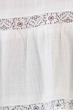 RUFFLE NECK TIERED LONG SLEEVE BLOUSE