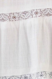 RUFFLE NECK TIERED LONG SLEEVE BLOUSE