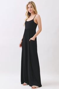 SOLID WIDE LEG CAMI JUMPSUIT