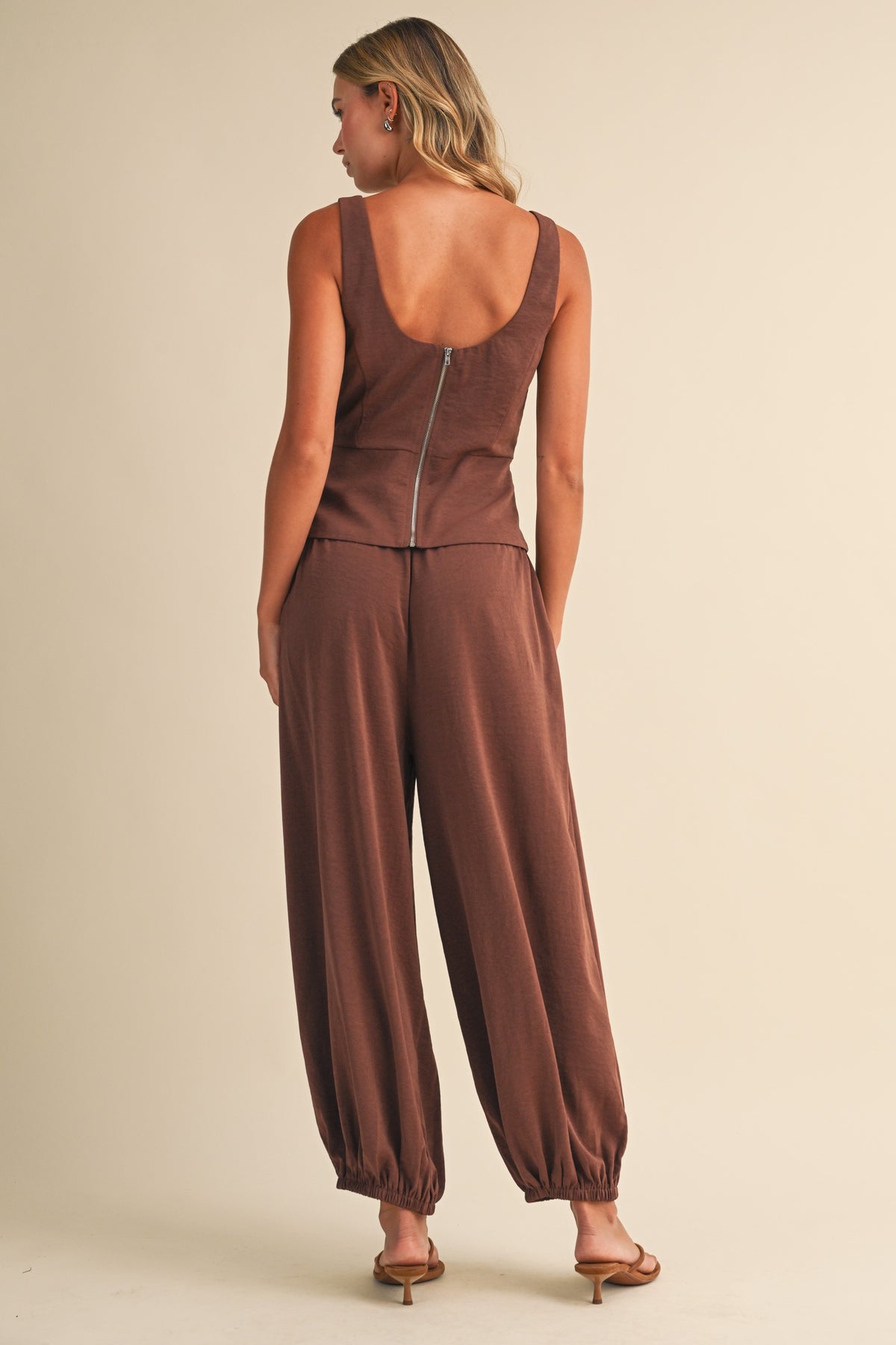 SATIN-LIKE STRUCTURE CORSET TOP