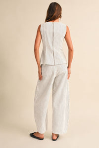 STRIPE  BARREL PANTS