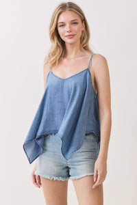 V-NECK HIGH LOW HEM CAMI TOP