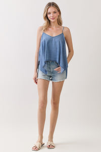 V-NECK HIGH LOW HEM CAMI TOP