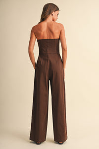 STRIPE DETAIL SLEEVELESS JUMPSUIT