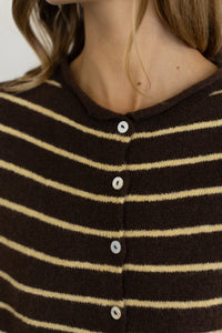 CABANA STRIPE PIPER VEST CARDIGAN