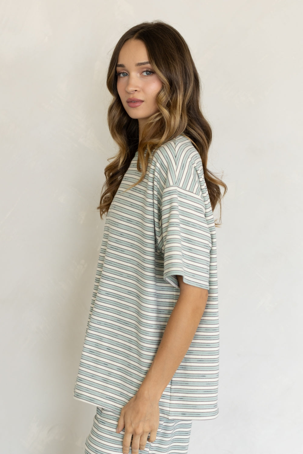 MORGAN STRIPED BOXY FIT OVERSIZED TEE
