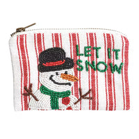 BEADED CHRISTMAS POUCH