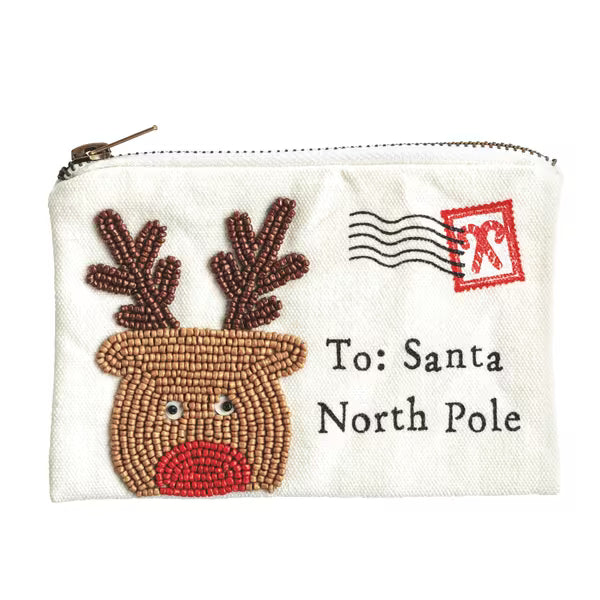 BEADED CHRISTMAS POUCH