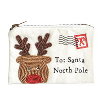 BEADED CHRISTMAS POUCH