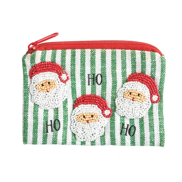 BEADED CHRISTMAS POUCH