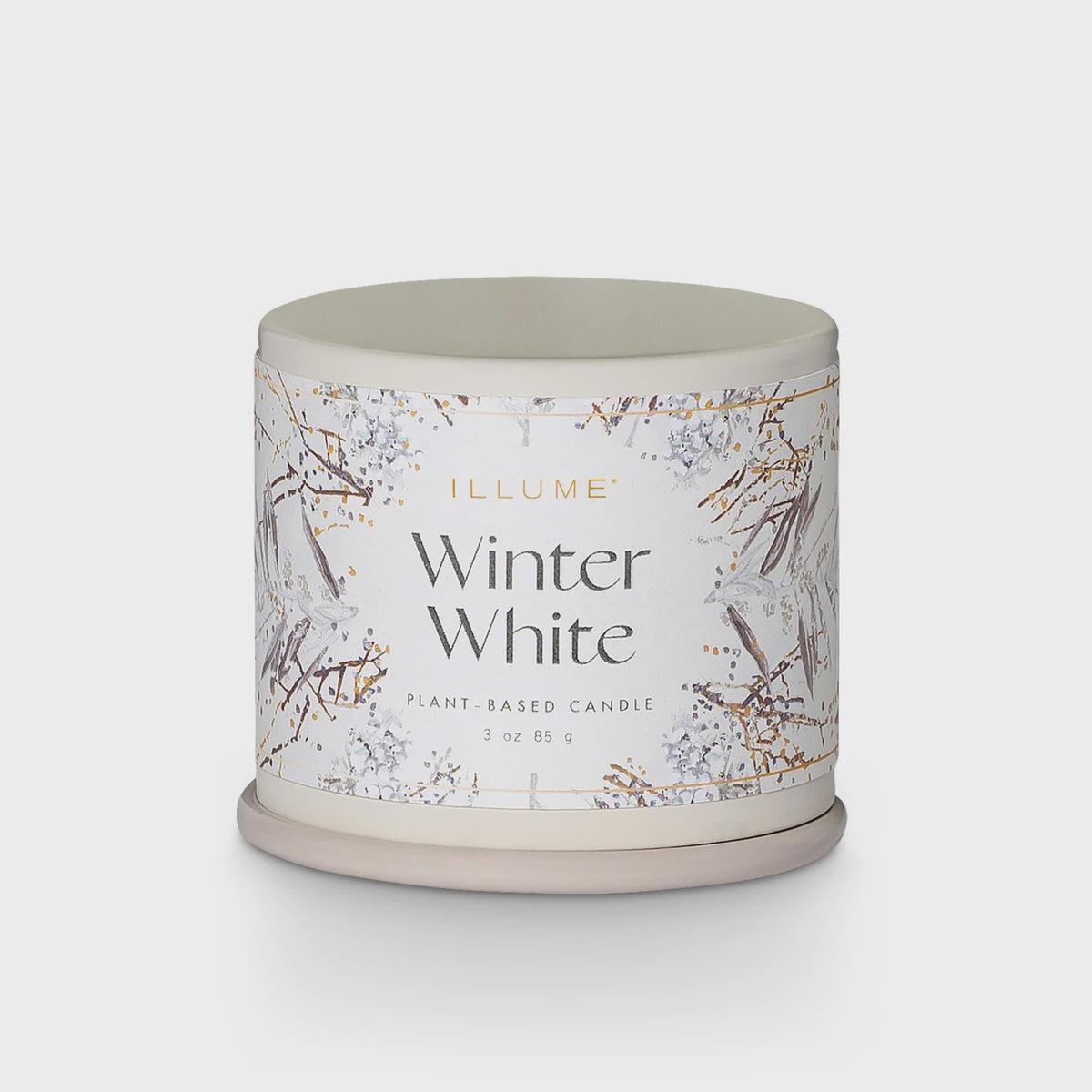 ILLUME WINTER WHITE DEMI VANITY TIN CANDLE