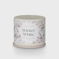 ILLUME WINTER WHITE DEMI VANITY TIN CANDLE