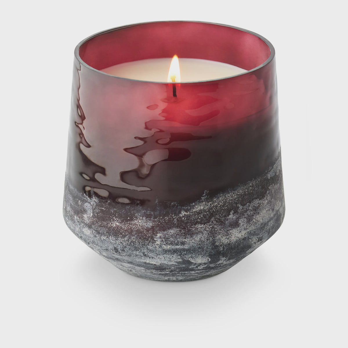 ILLUME CRIMSON WOODS BALTIC GLASS CANDLE 13OZ
