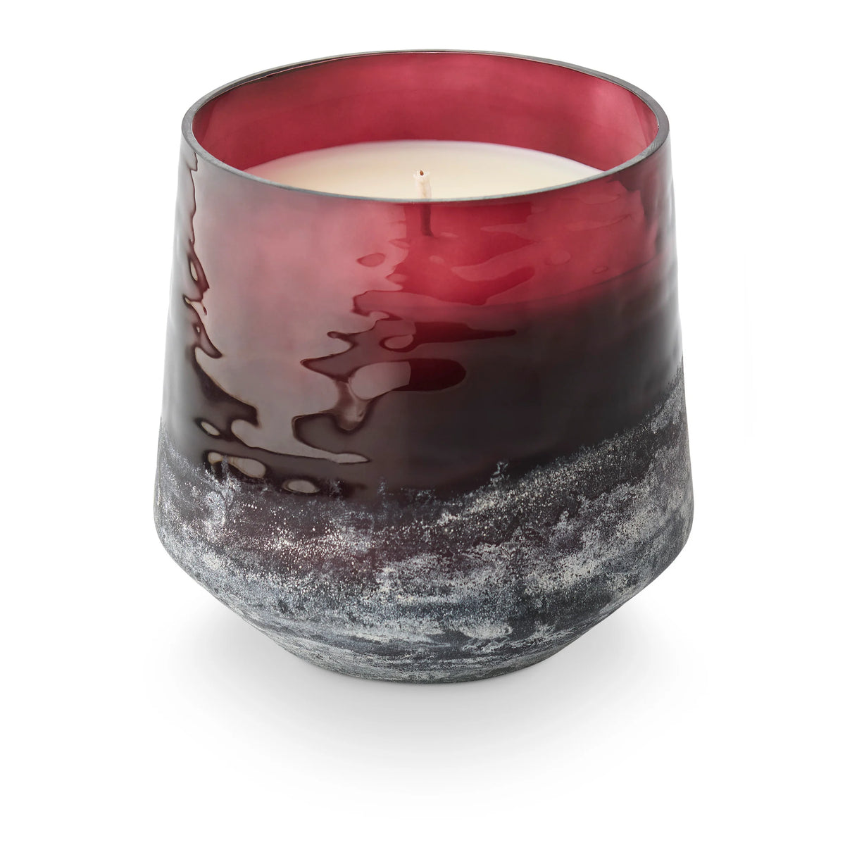ILLUME CRIMSON WOODS BALTIC GLASS CANDLE 13OZ
