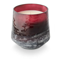 ILLUME CRIMSON WOODS BALTIC GLASS CANDLE 13OZ