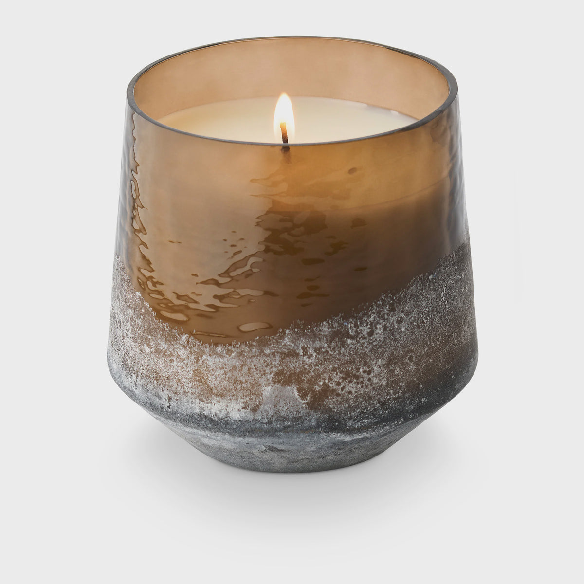 ILLUME WOODFIRE BALTIC GLASS CANDLE 13oz
