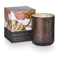 ILLUME MIDNIGHT PUMPKIN SMALL BOXED CRACKLE GLASS CANDLE