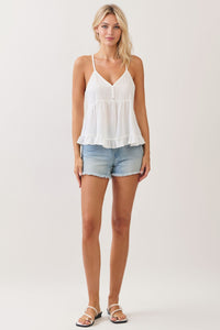 RUFFLE HEM CAMI TOP
