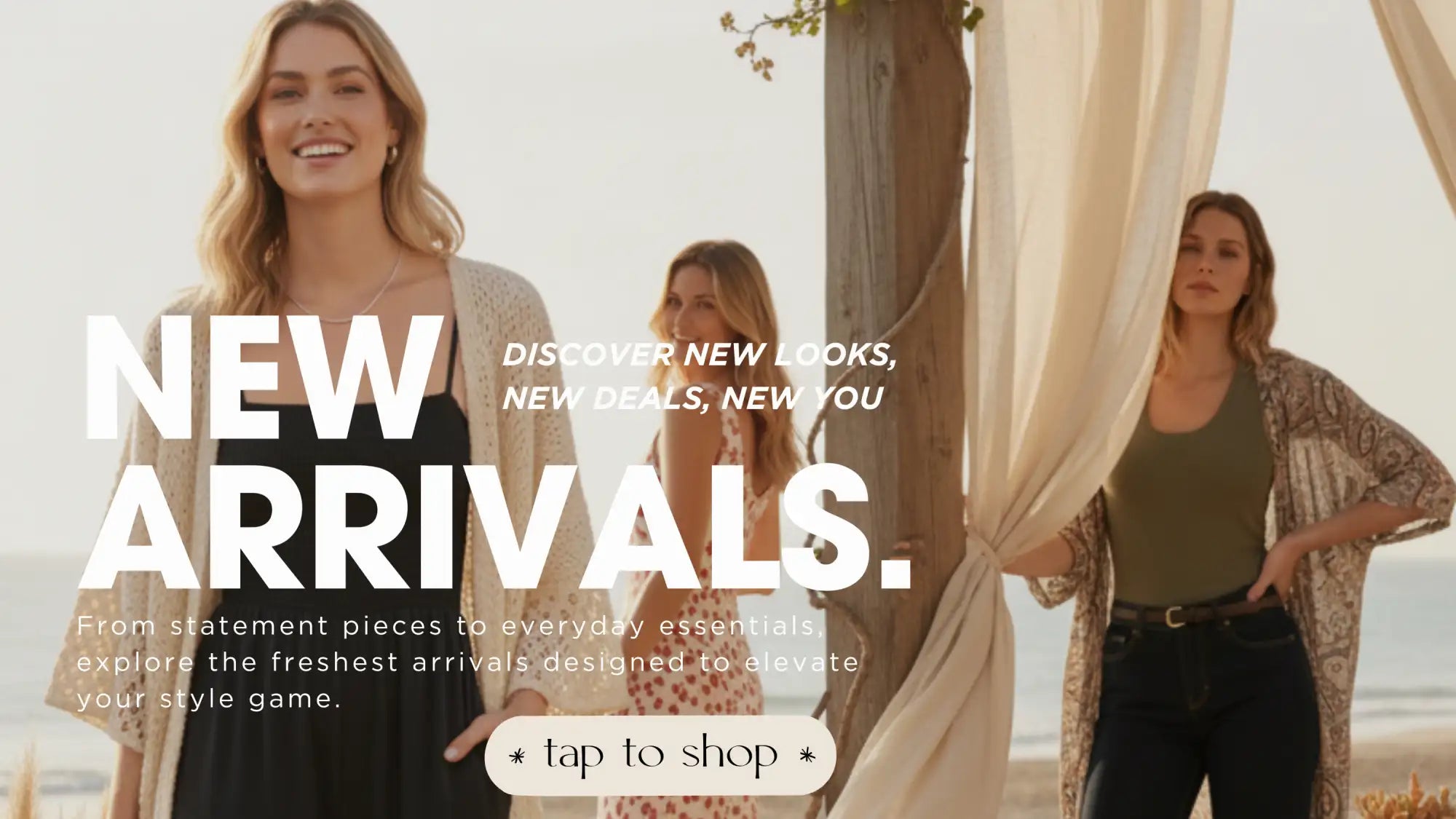 The main object in the image is a beige, lightweight open-front cardigan with a loose fit and subtle texture.