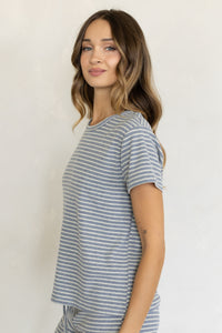 OAKLYN RELAXED BRUSH STRIPE TEE