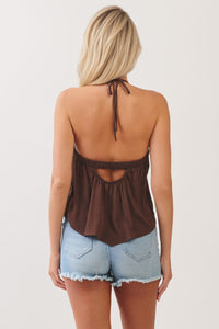 HALTER NECK FLOWY TOP
