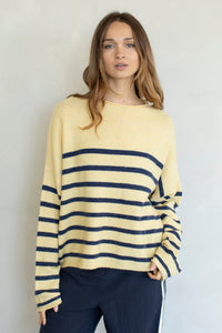 QUARTER STRIPE PIPER PULLOVER SWEATER