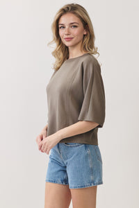 CREW NECK DOLMAN SLEEVE SWEATER