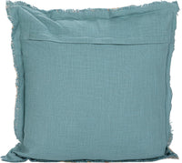 WOVEN LINEN STRIPED PILLOW WITH FRINGE