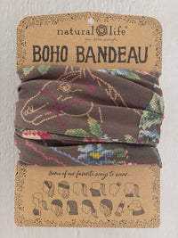 FULL BOHO BANDEAU HEADBAND -CRAFTED BOUQUETS CHOCOLATE