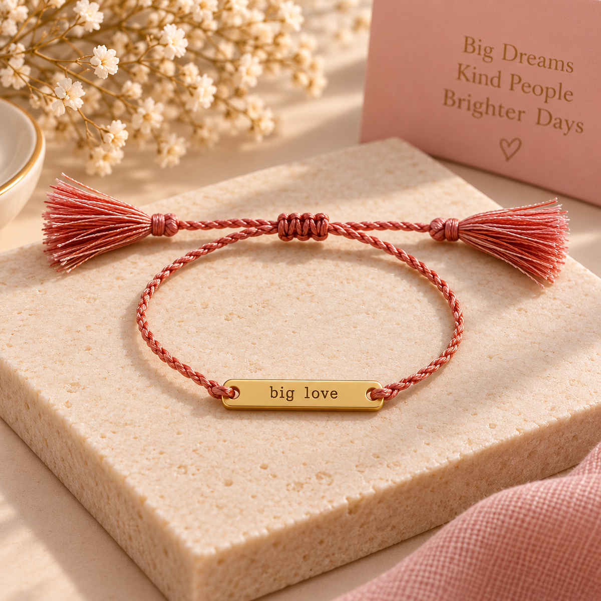JOY IN A JAR INSPIRATIONAL THREAD BRACELET ADJUSTABLE