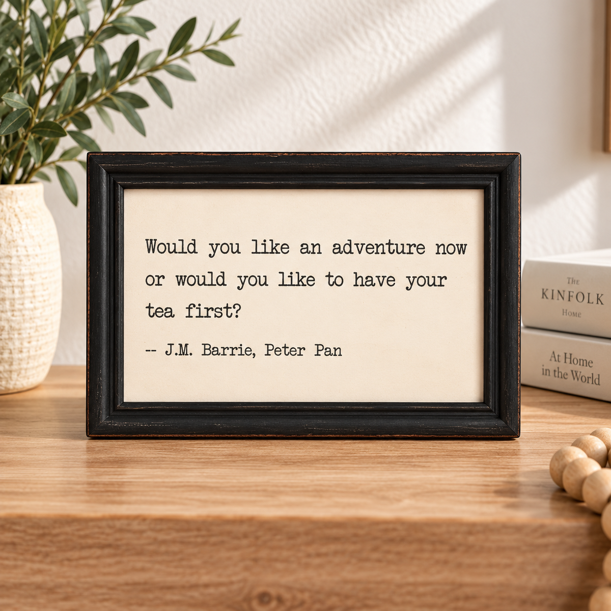 WOOD FRAMED WALL QUOTES DECOR