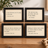 WOOD FRAMED WALL QUOTES DECOR